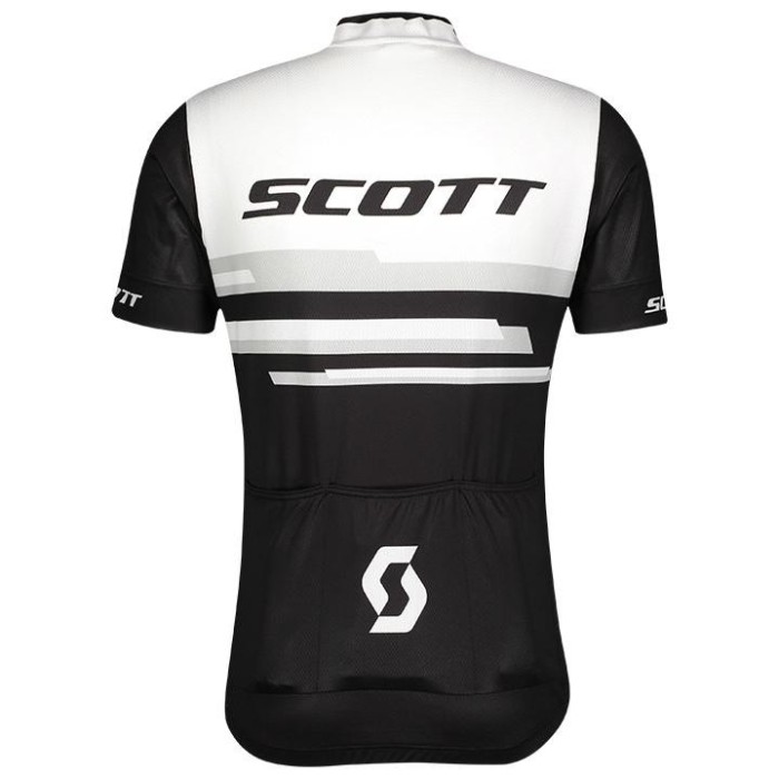 2021 SCOTT-RC Team 2.0 White-Black B Cycling Jersey And Bib Shorts Set