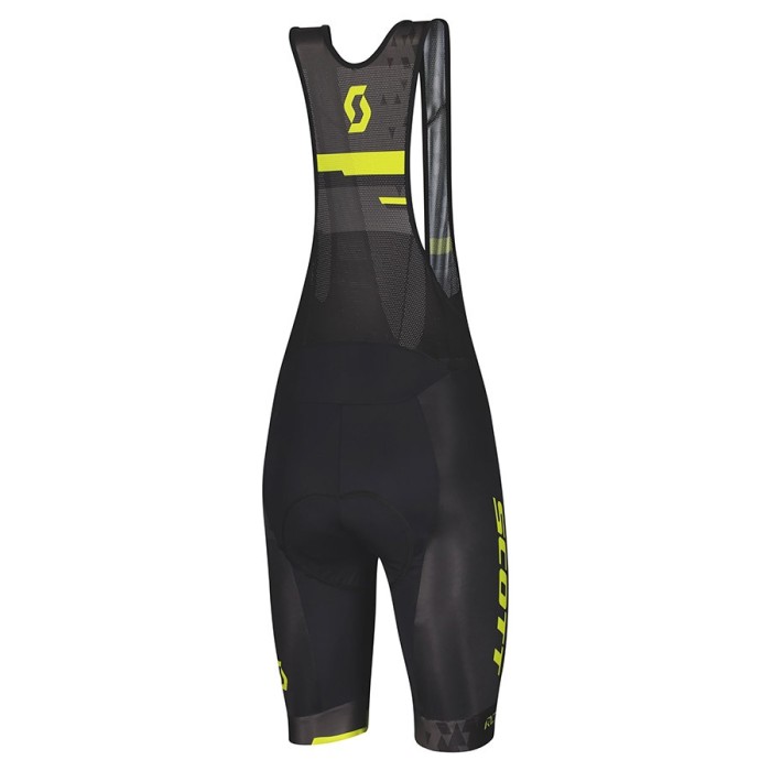 2021 SCOTT-RC Team 2.0 Yellow B Cycling Jersey And Bib Shorts Set