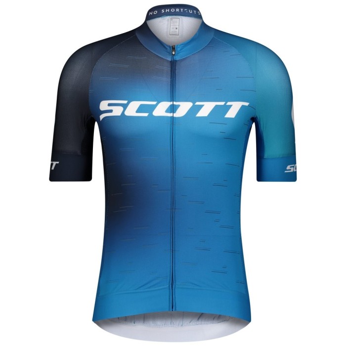 2021 SCOTT-RC Pro Blue Cycling Jersey And Bib Shorts Set