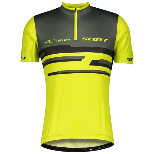 2021 SCOTT-RC Team 2.0 Green-Yellow Cycling Jersey And Bib Shorts Set