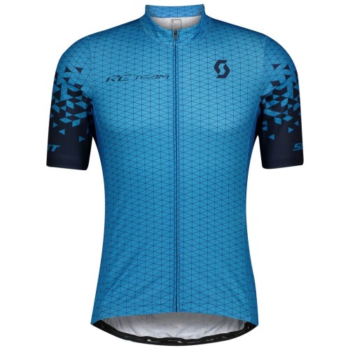 2021 SCOTT-RC Team 1.0 Blue Cycling Jersey And Bib Shorts Set