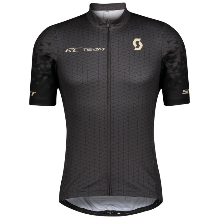 2021 SCOTT-RC Team 1.0 Black Cycling Jersey And Bib Shorts Set