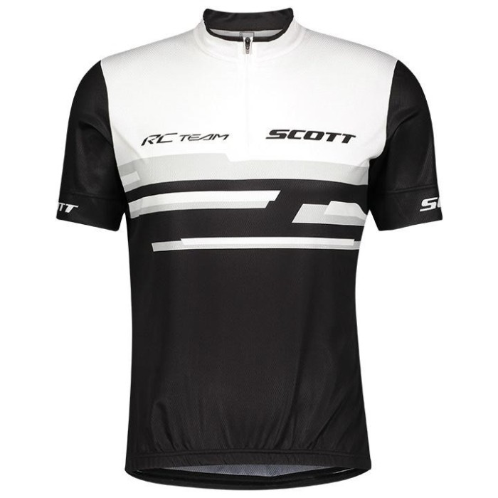 2021 SCOTT-RC Team 2.0 White-Black B Cycling Jersey And Bib Shorts Set