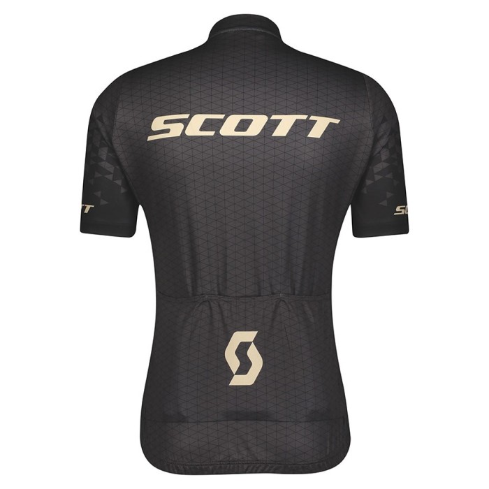 2021 SCOTT-RC Team 1.0 Black Cycling Jersey And Bib Shorts Set