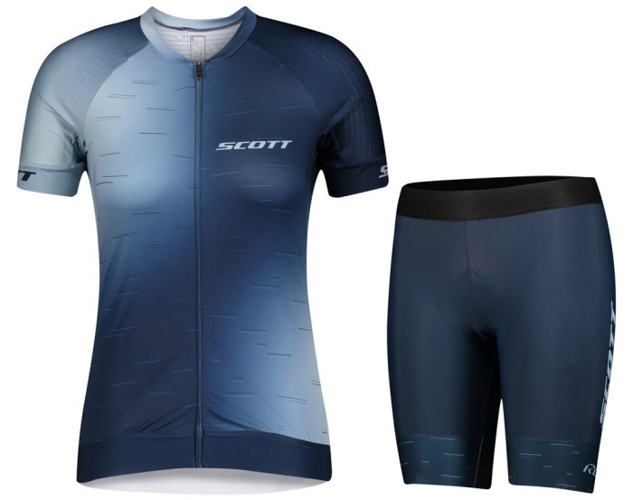 2021 SCOTT-RC Pro Blue Women Cycling Jersey And Shorts Set