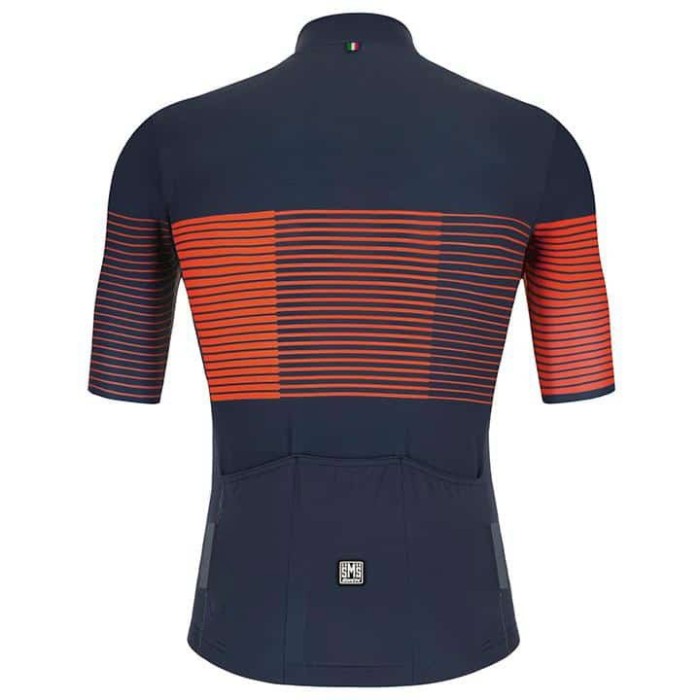 2021 Santini Tono Freccia Blue Orange Cycling Jersey And Bib Shorts Set