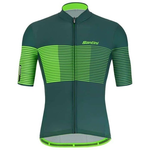 2021 Santini Tono Freccia Green Cycling Jersey And Bib Shorts Set