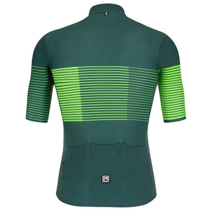 2021 Santini Tono Freccia Green Cycling Jersey And Bib Shorts Set