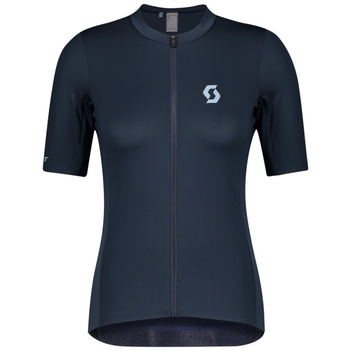 2021 Scott RC Dark Blue Women Cycling Jersey And Bib Shorts Set