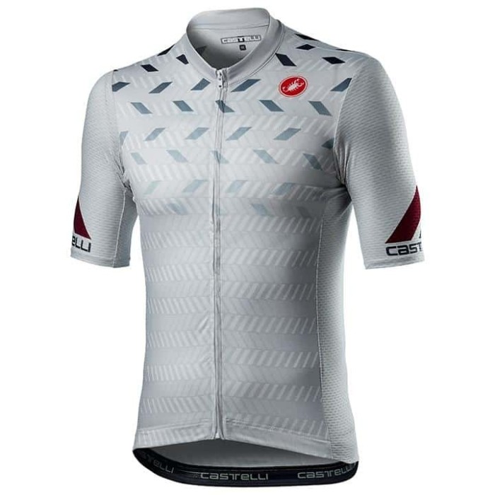 2021 Cаstelli Avanti Gery-White Cycling Jersey And Bib Shorts Set