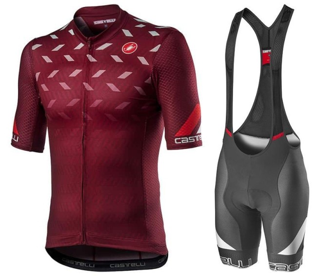 2021 Cаstelli Avanti Red Cycling Jersey And Bib Shorts Set