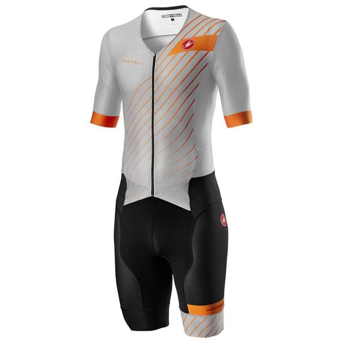 CASTELLI FREE SANREMO 2 TRI SUIT GREY - ORANGE