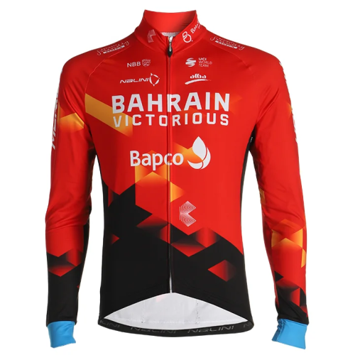 BAHRAIN - VICTORIOUS LANGARMTRIKOT 2021 BLAU - ROT