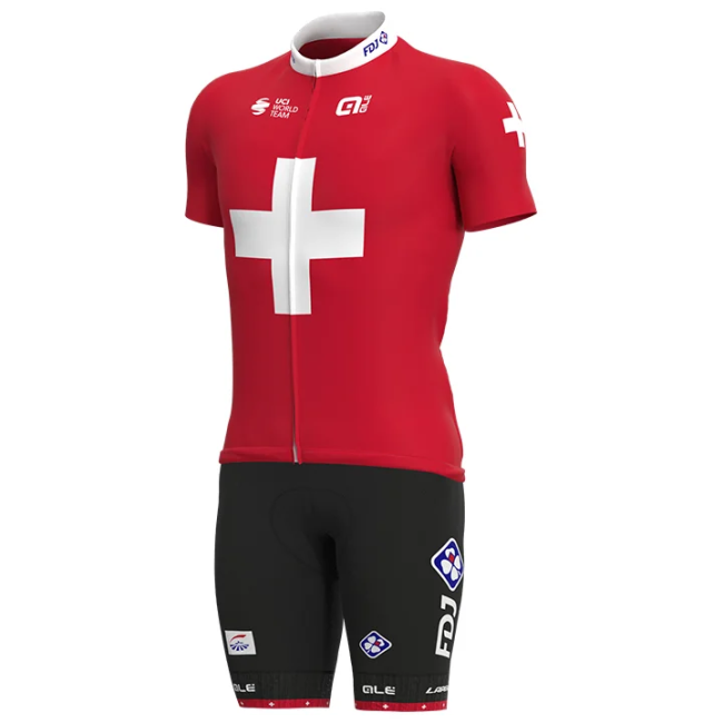 SET GROUPAMA-FDJ SCHWEIZER MEISTER 2021 (2 T) ROT