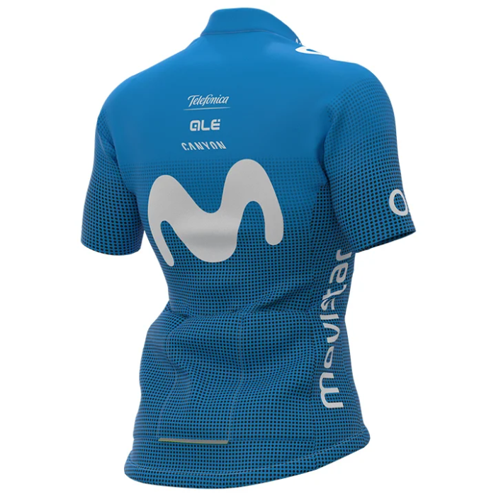 DAMEN-SET MOVISTAR TEAM Women cycling jersey and bib shorts set 2021 (2 TEILE) BLAU