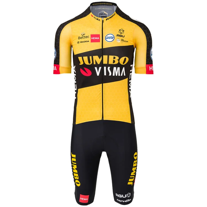 SET TEAM JUMBO-VISMA PREMIUM AERO 2021 (2 TEILE) SCHWARZ - GELB