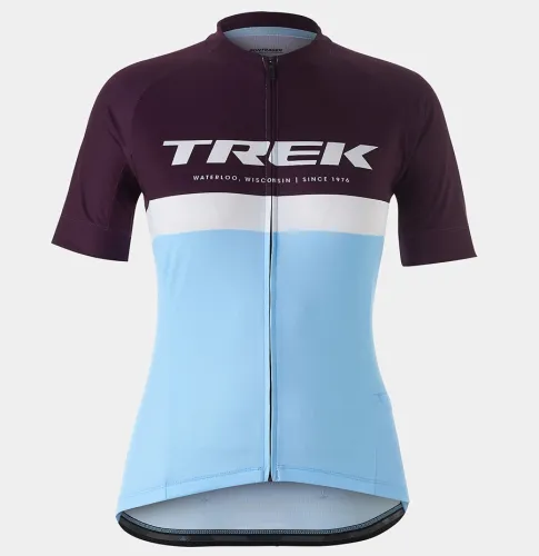2021 Bontrager Trek Anara Women Brown-Blue Cycling Jersey And Bib Shorts Set