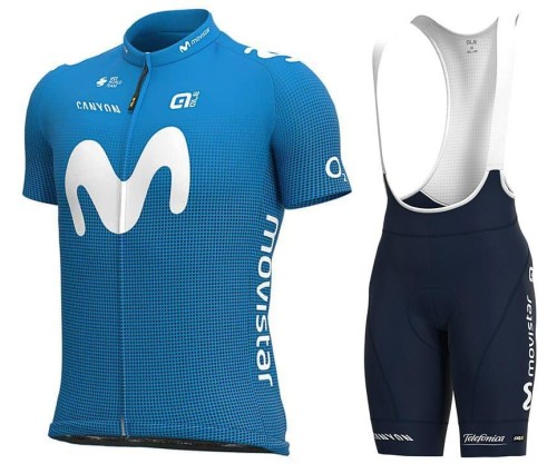 2021 Team Movistar Cycling Jersey And Bib Shorts Set