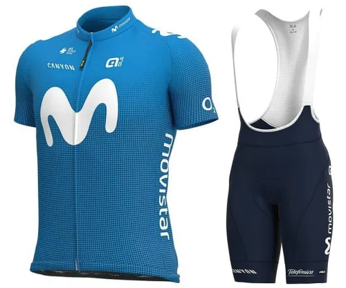 2021 Team Movistar Cycling Jersey And Bib Shorts Set