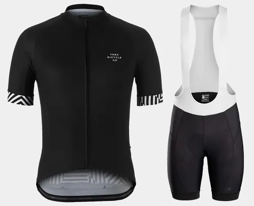 2021 Bontrager Trek Circuit BM Black Cycling Jersey And Bib Shorts Set