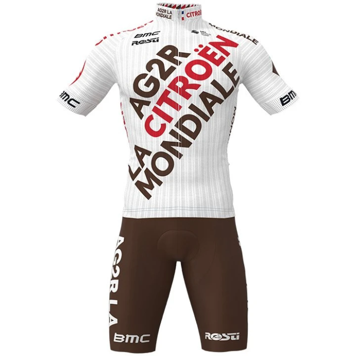 SET AG2R CITROËN TEAM PRO RACE 2021 (2 TEILE) WEISS - BRAUN - ROT