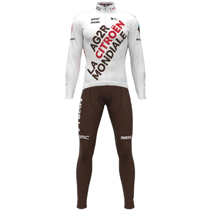 SET AG2R CITROËN TEAM 2021 (2 TEILE) WEISS - BRAUN - ROT