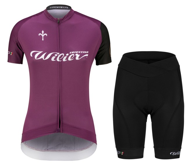 2021 Wilier Club Purple Women Cycling Jersey And Shorts Set