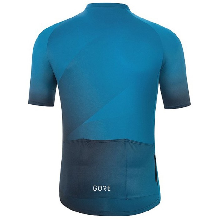 2021 Gore Fade Blue Cycling Jersey And Bib Shorts Set