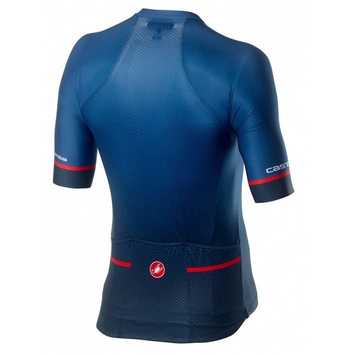 2021 Cаstelli JBH Shade Blue Cycling Jersey And Bib Shorts Set