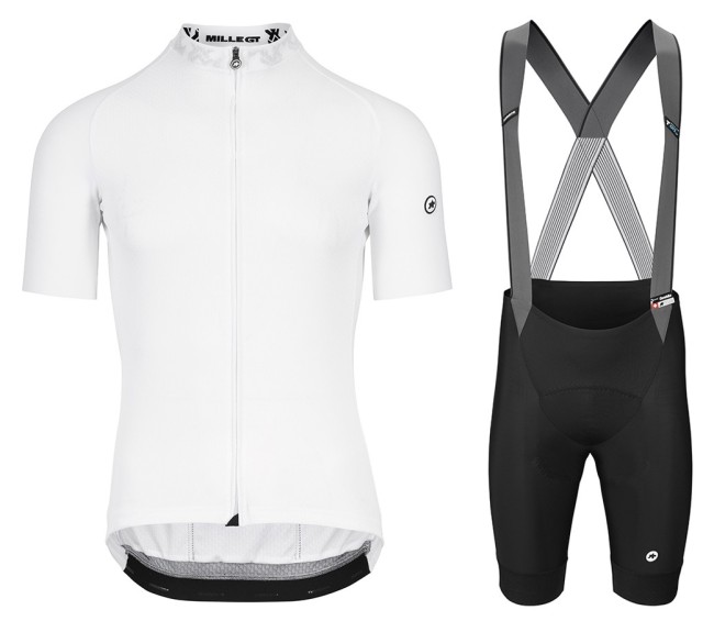 2021 Asos Mille GT Curta White Cycling Jersey And Bib Shorts Set