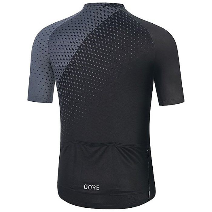 2021 Gore Flash Black-Grey Cycling Jersey And Bib Shorts Set