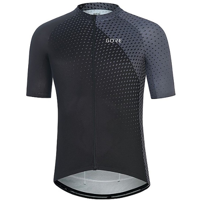 2021 Gore Flash Black-Grey Cycling Jersey And Bib Shorts Set