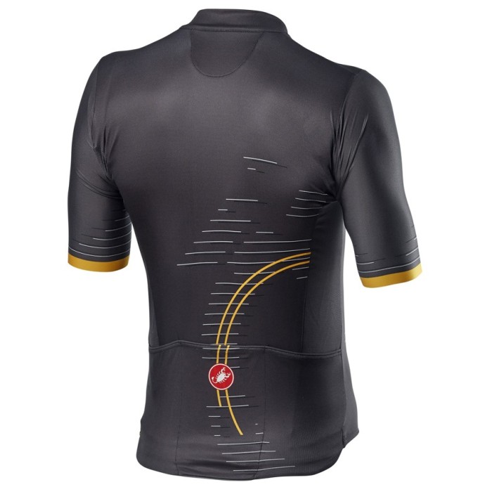 2021 Cаstelli Scorpione Black-Yellow Cycling Jersey And Bib Shorts Set