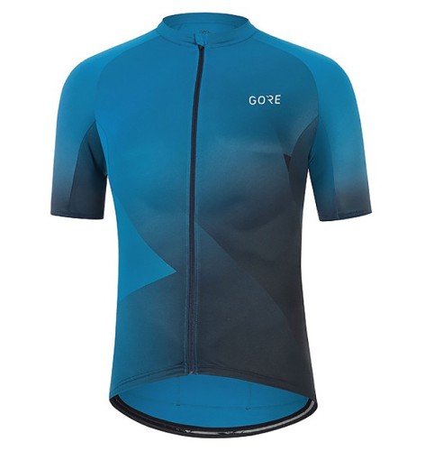 2021 Gore Fade Blue Cycling Jersey And Bib Shorts Set