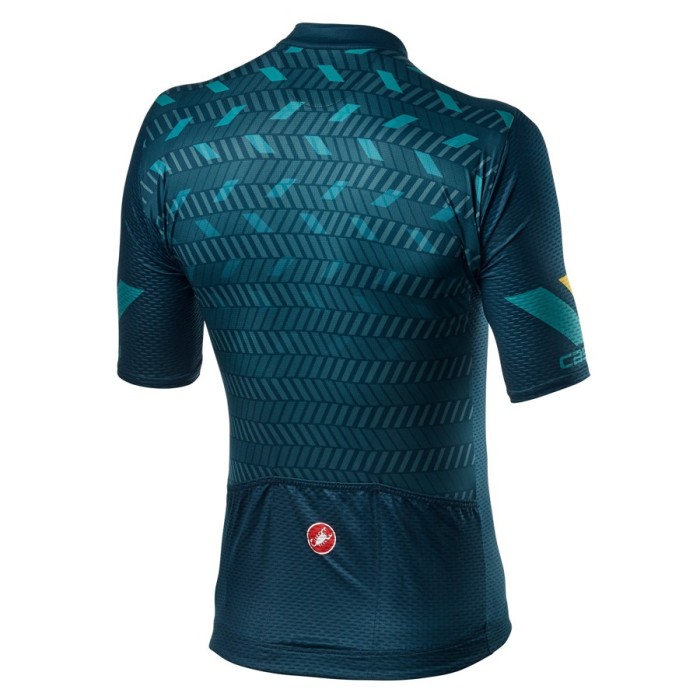 2021 Cаstelli Avanti Blue Green Cycling Jersey And Bib Shorts Set