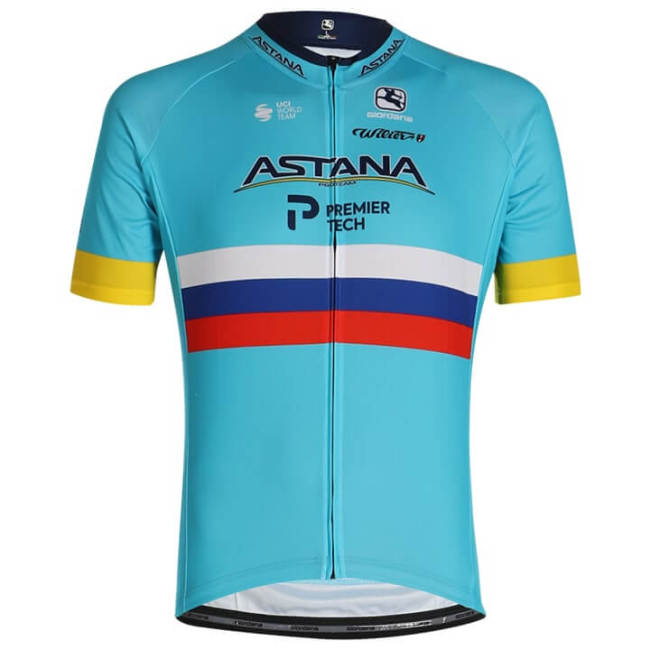 ASTANA PRO TEAM SHORT SLEEVE JERSEY RUSSIAN CHAMPION 2020 WHITE