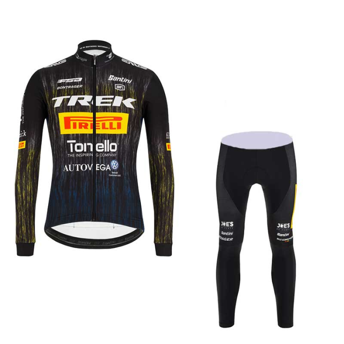 2021 Team Trek-Pirelli Spring/Autumn Cycling Jersey Long Sleeve Cycling bib Pants Cycling Kits Strap