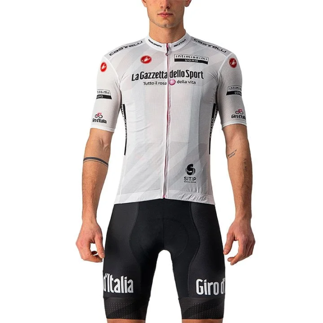 SET GIRO D'ITALIA MAGLIA BIANCA 2021 (2 TEILE) WEISS