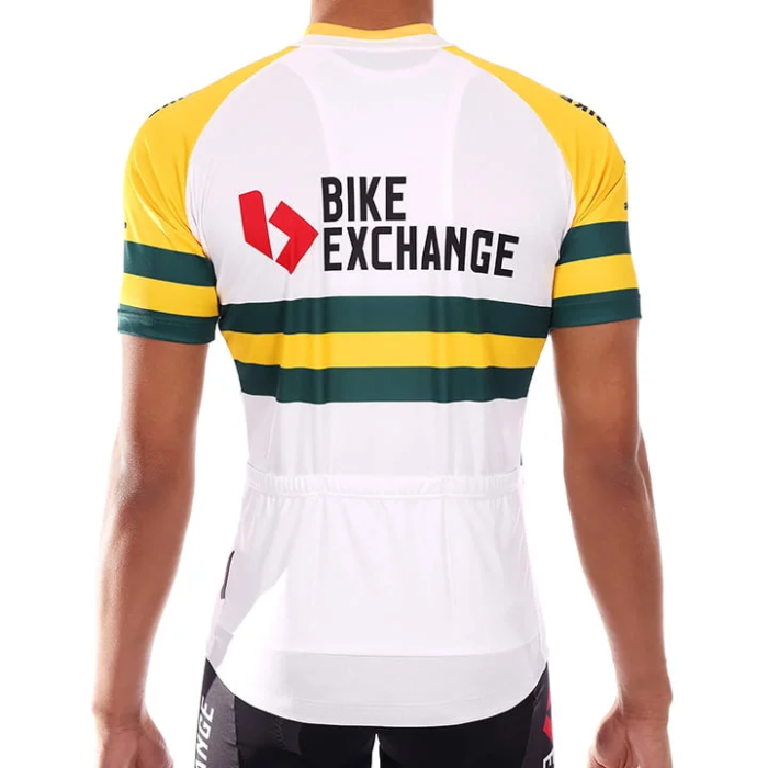 2021 TEAM BIKEEXCHANGE AUSTRALISCHER MEISTER Cycling Jersey And Bib Shorts Set  WEISS