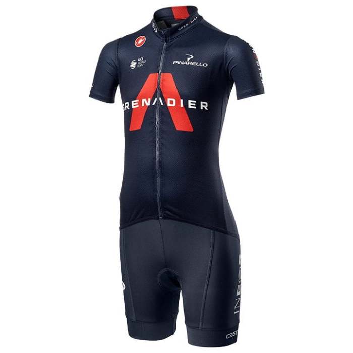 2021 KINDERSET INEOS GRENADIER BLAU CYCLING JERSEY AND SHORTS SET