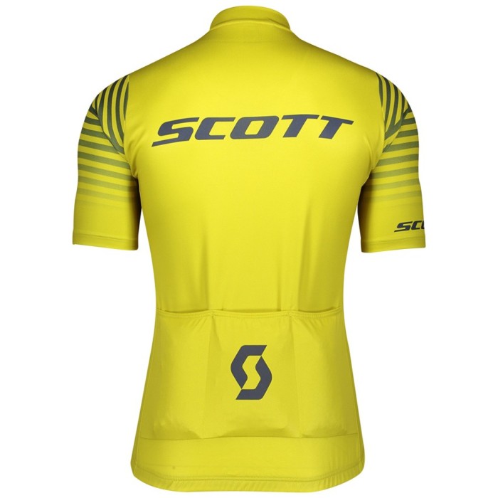 2020 Scott RC Pro Yellow Cycling Jersey And Bib Shorts Set