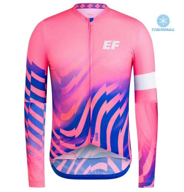 2020 EF Pro Cycling Team Pink Thermal Cycling Jersey And Bib Pants Set