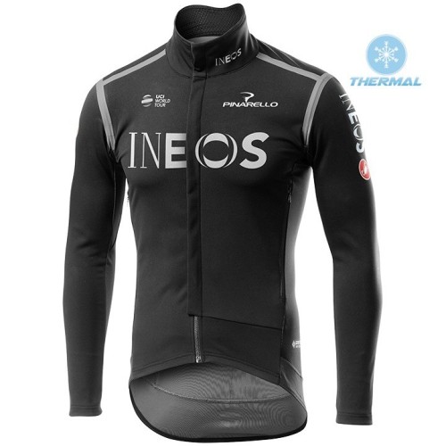 2020 INEOS Black Thermal Cycling Jersey And Bib Pants Set