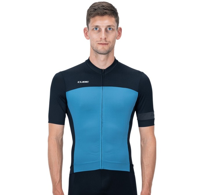 2020 Cube Black-Blue Cycling Jersey And Bib Shorts Set