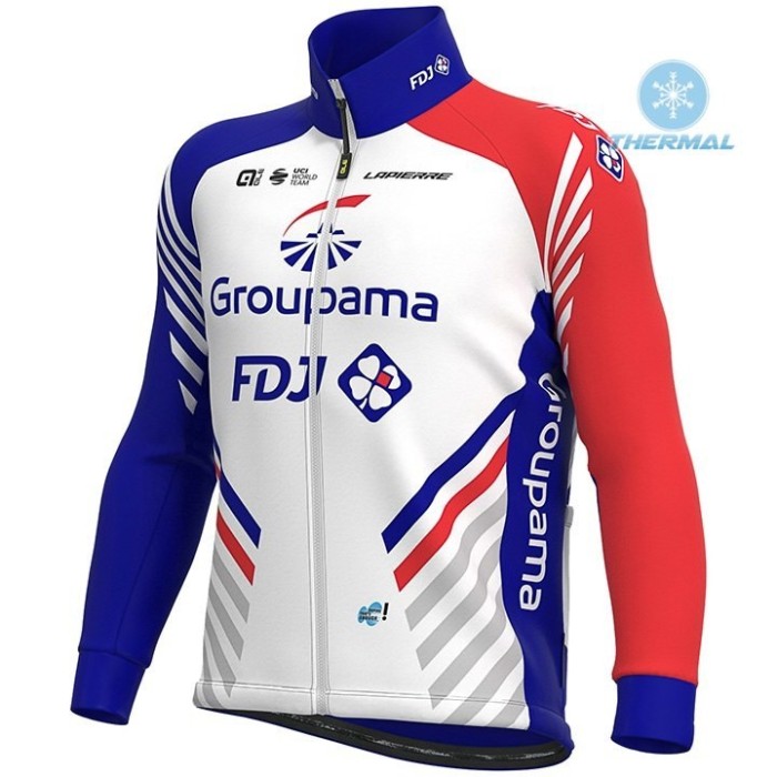 2020 Team FDJ Thermal Cycling Jersey And Bib Pants Set