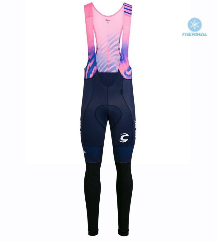 2020 EF Pro Cycling Team Pink Thermal Cycling Jersey And Bib Pants Set