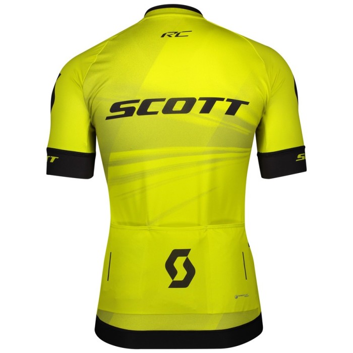 2020 Scott RC Team Yellow Cycling Jersey And Bib Shorts Set