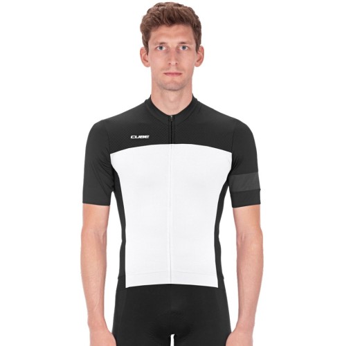 2020 Cube Black-White Cycling Jersey And Bib Shorts Set