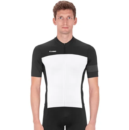2020 Cube Black-White Cycling Jersey And Bib Shorts Set