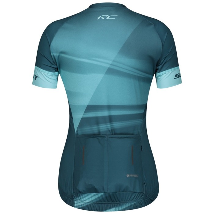 2020 Scott RC Women's Blue Cycling Jersey And Bib Shorts Set